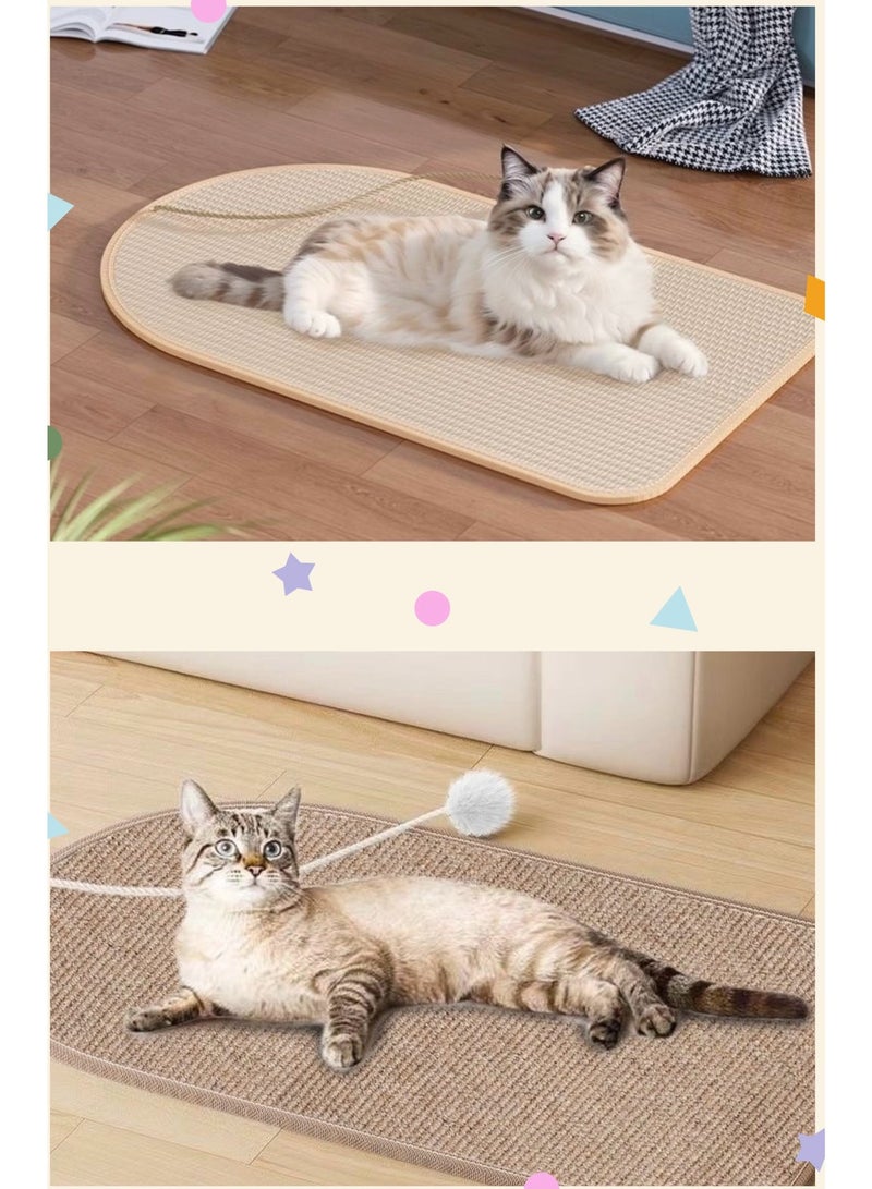 AuliceVerse Cat Scratcher mat Scratching Board Velcro Backed For Walls Sofas Floors with Fun Hanging Ball - Image 3